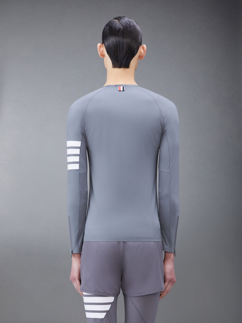 Thom Browne Medium Grey Piece-dyed Interlock 4-Bar Compression Tee outlook