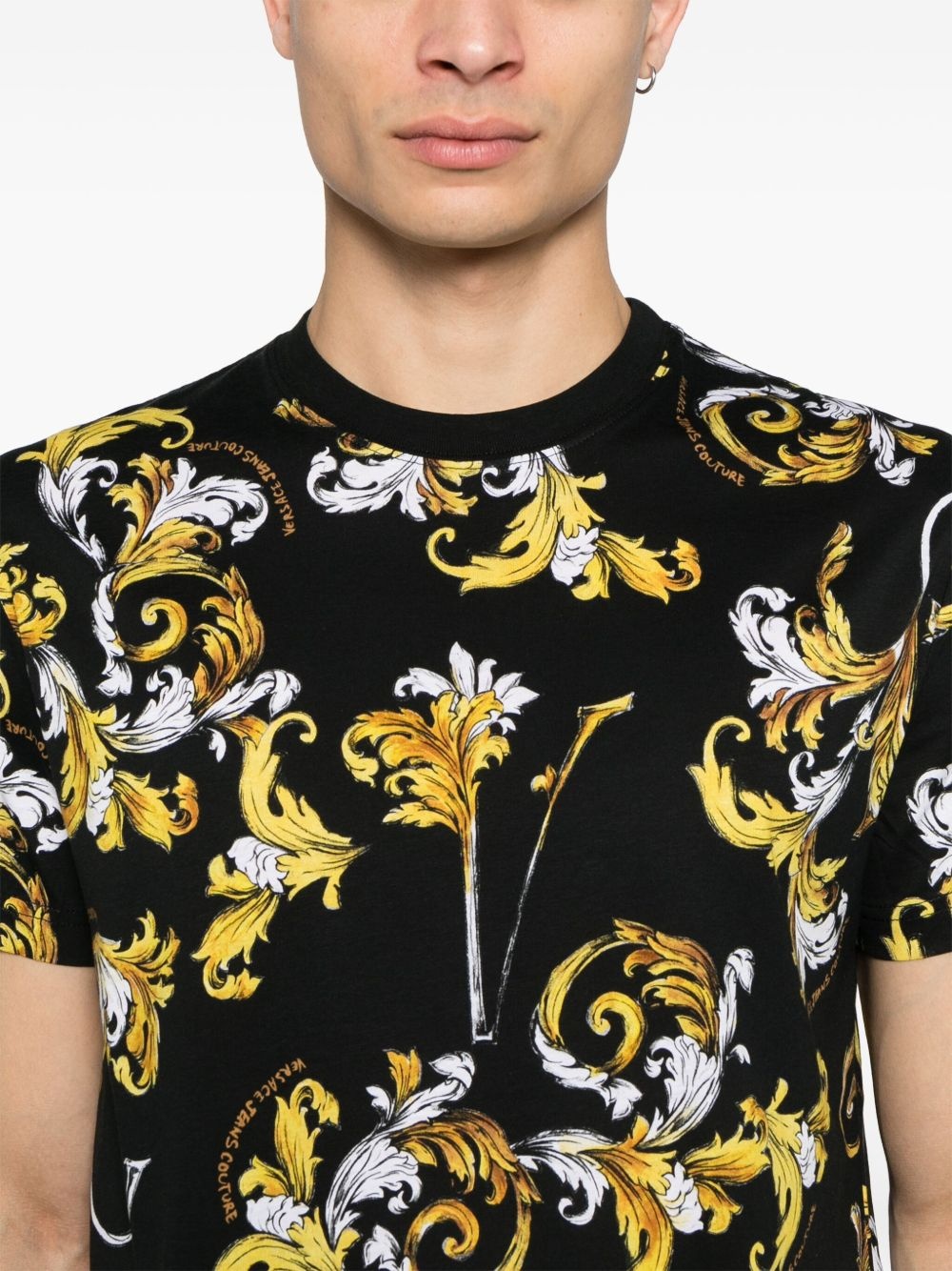 Barocco-print T-shirt - 4