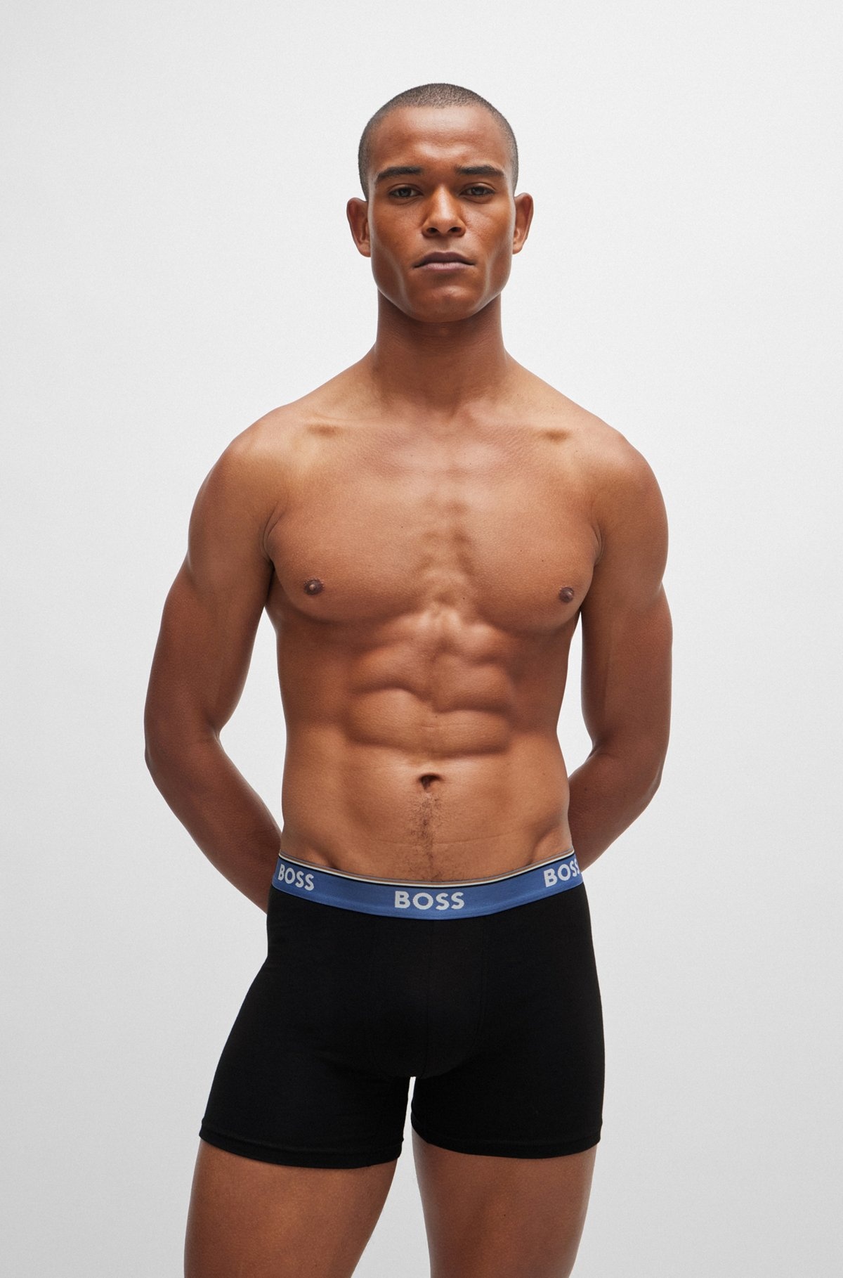 THREE-PACK OF STRETCH-COTTON BOXER BRIEFS WITH LOGOS - 7