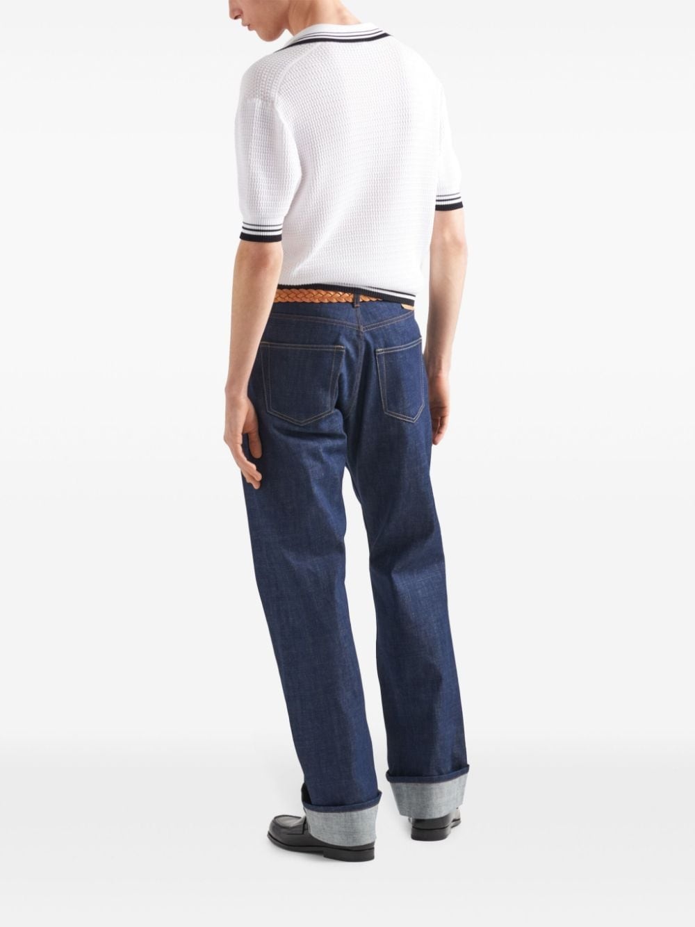 logo-intarsia polo top - 3
