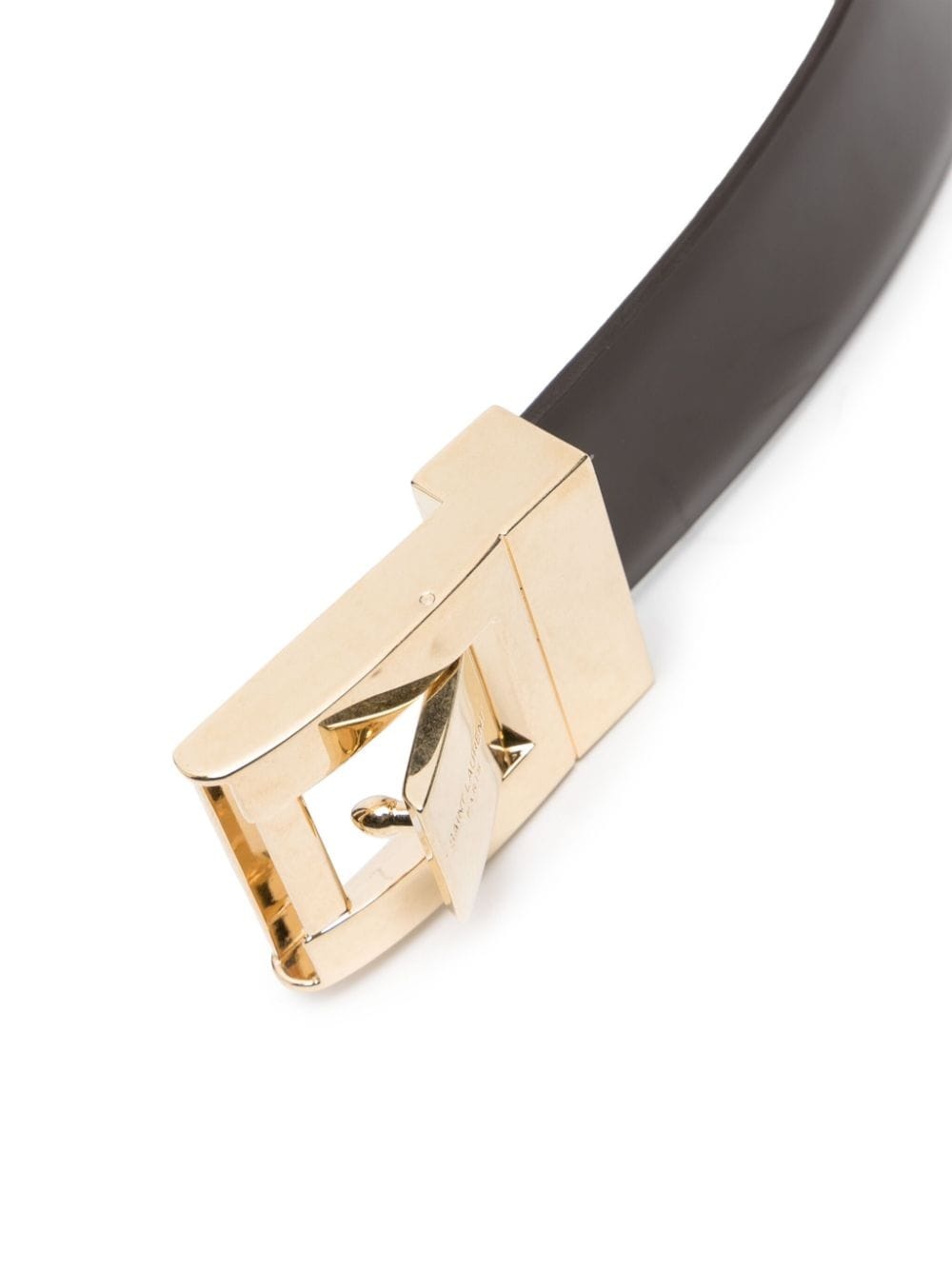 logo-engraved leather belt - 2
