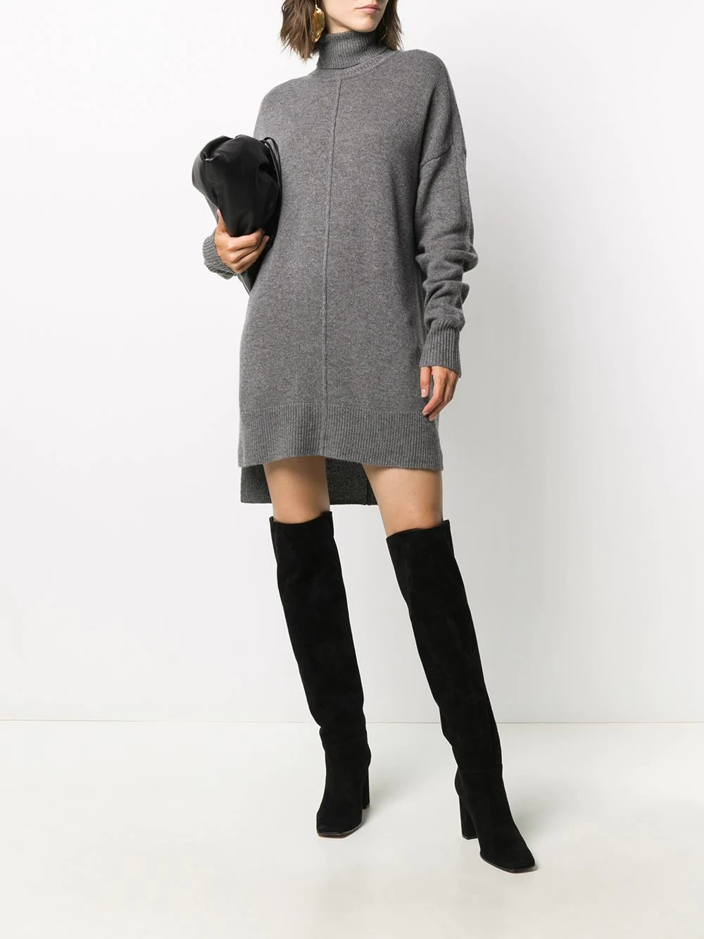 roll-neck knitted dress - 2