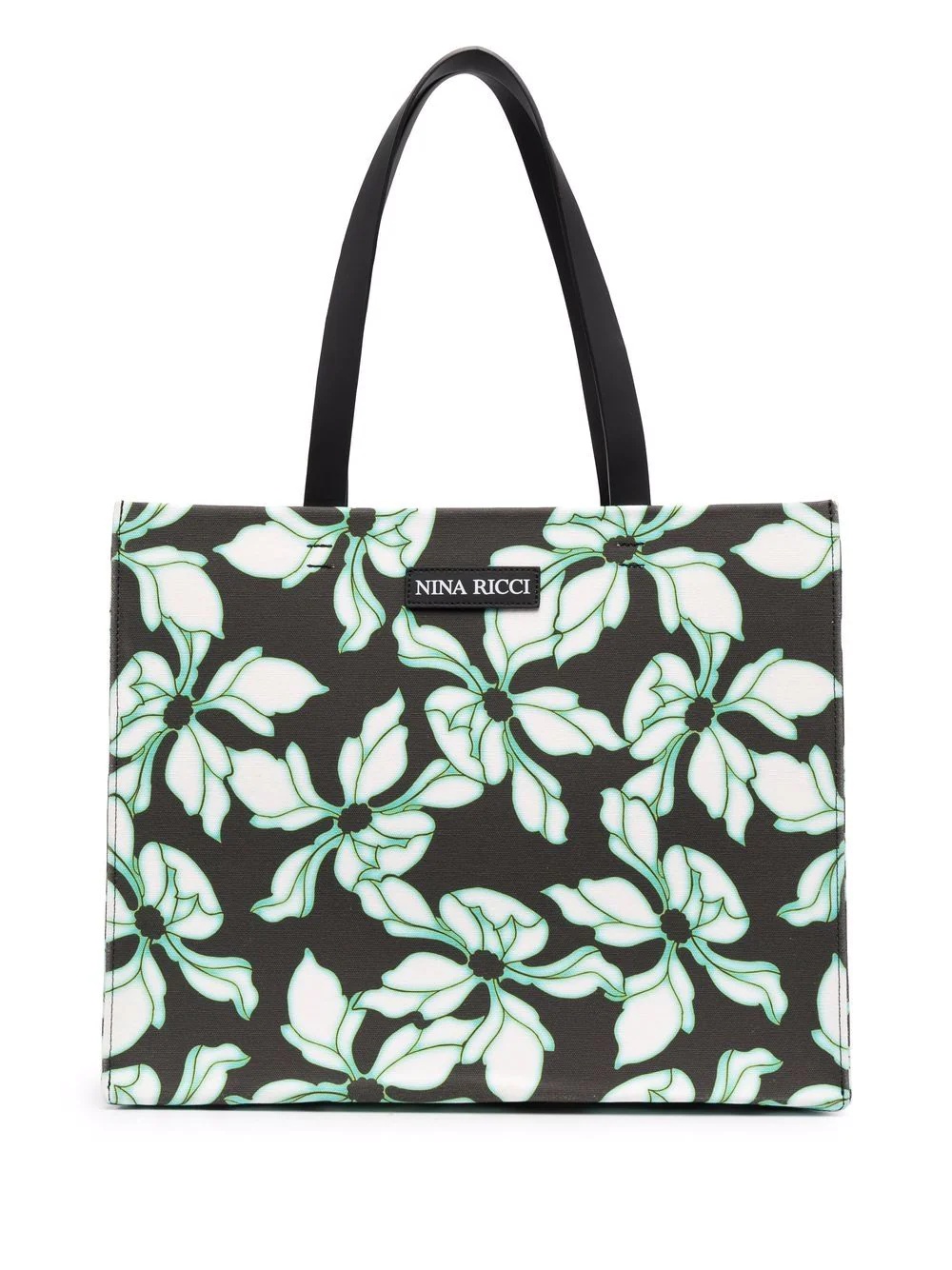 floral-print tote bag - 1