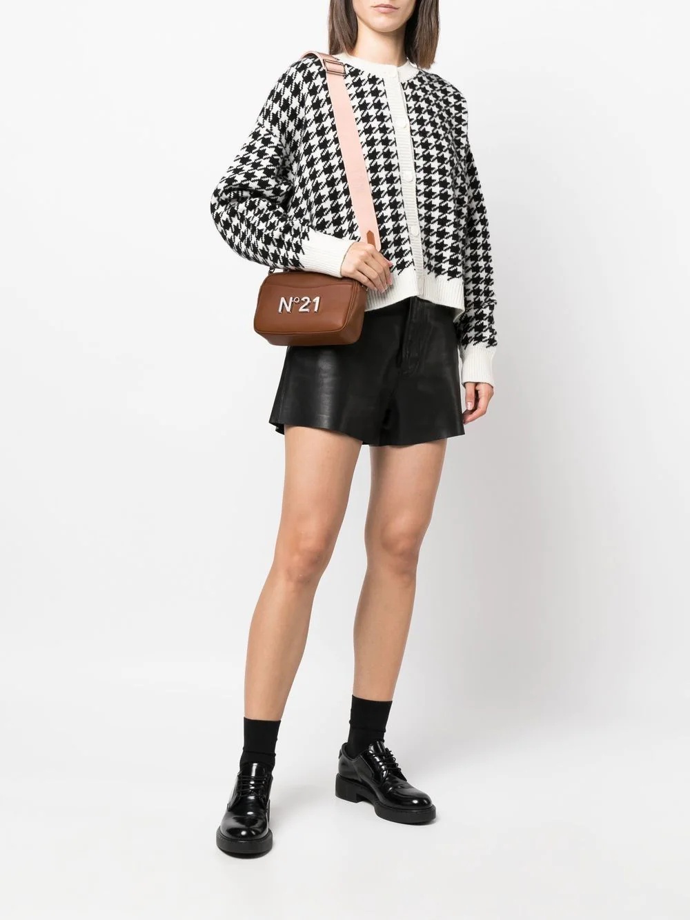 logo-plaque leather crossbody bag - 2