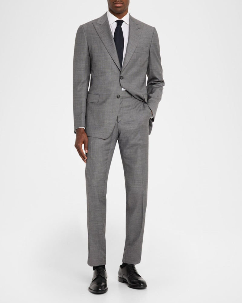 Brioni Men's Wool and Cashmere Sharkskin Two-Piece Suit outlook