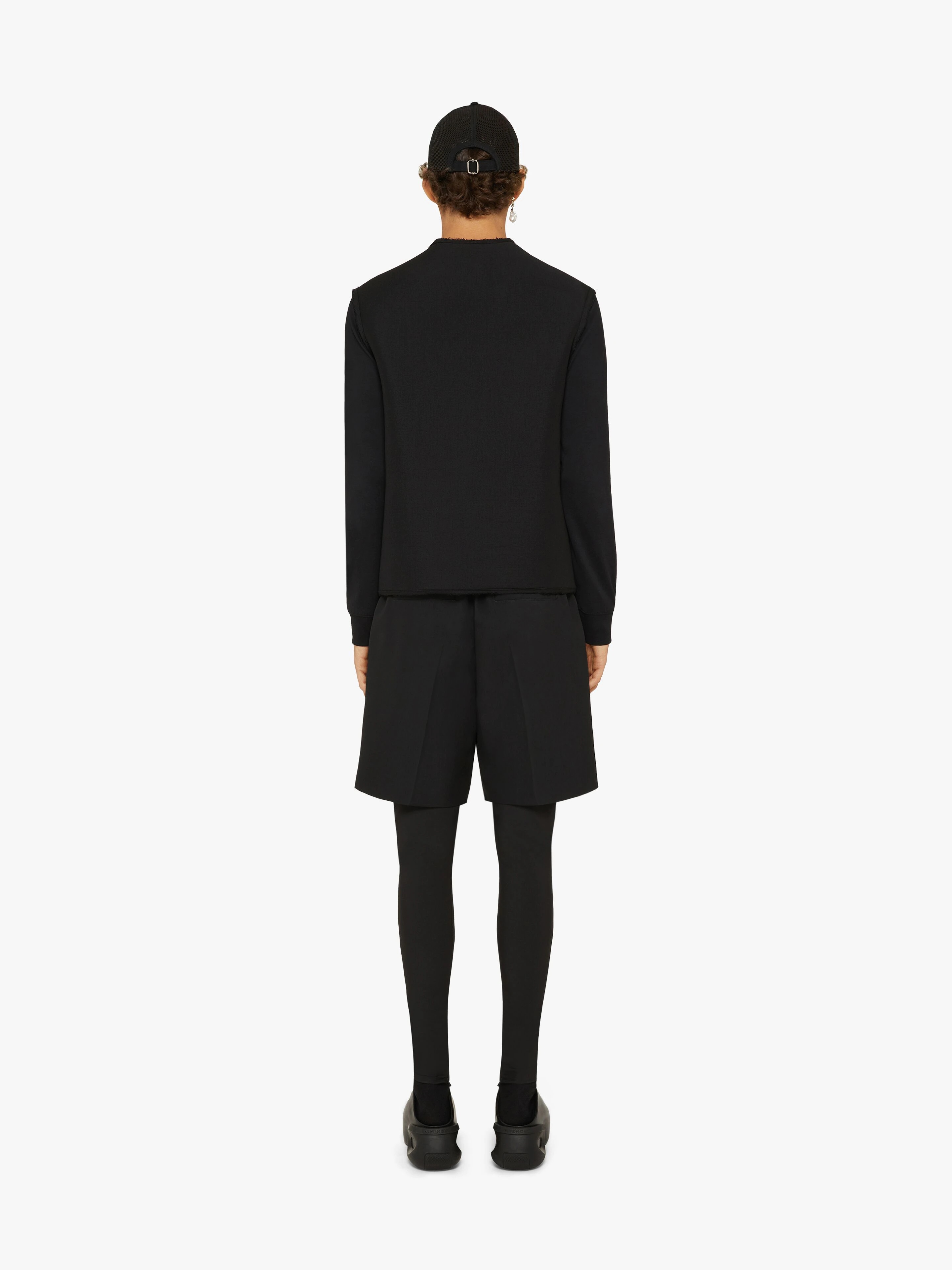 SKINNY FIT JOGGER PANTS IN TECHNICAL FIBER WITH METALLIC ZIPS - 4