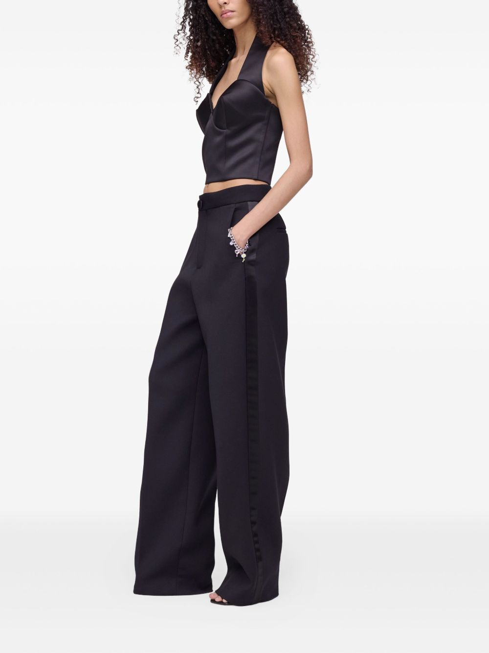 sculpted halter-neck top - 3
