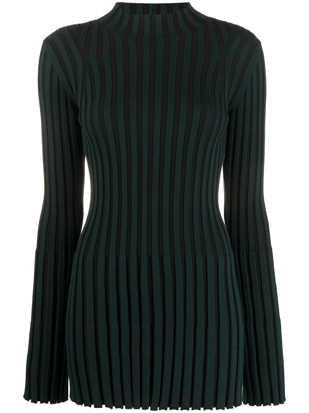 ribbed high neck jumper - 1