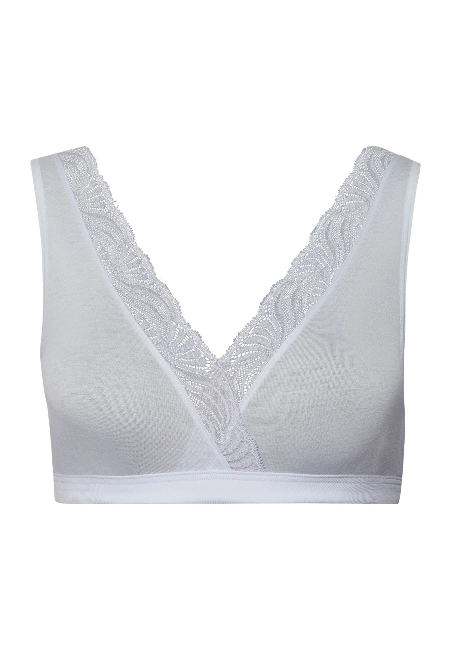 Cotton Delight Lace Trim Cotton Soft Cup Bra - 1