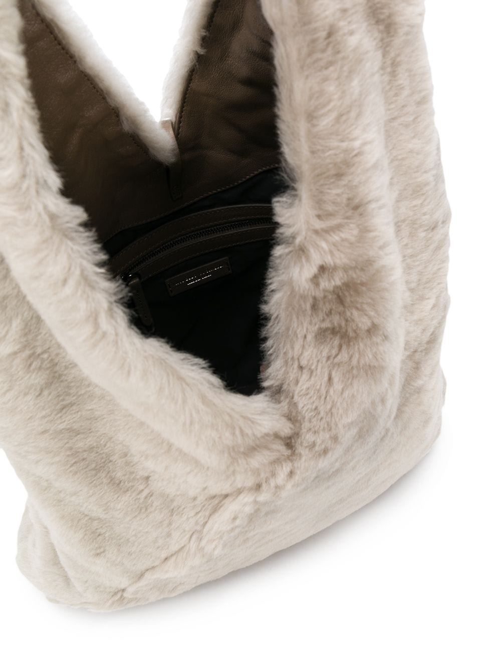 shearling shoulder bag - 5