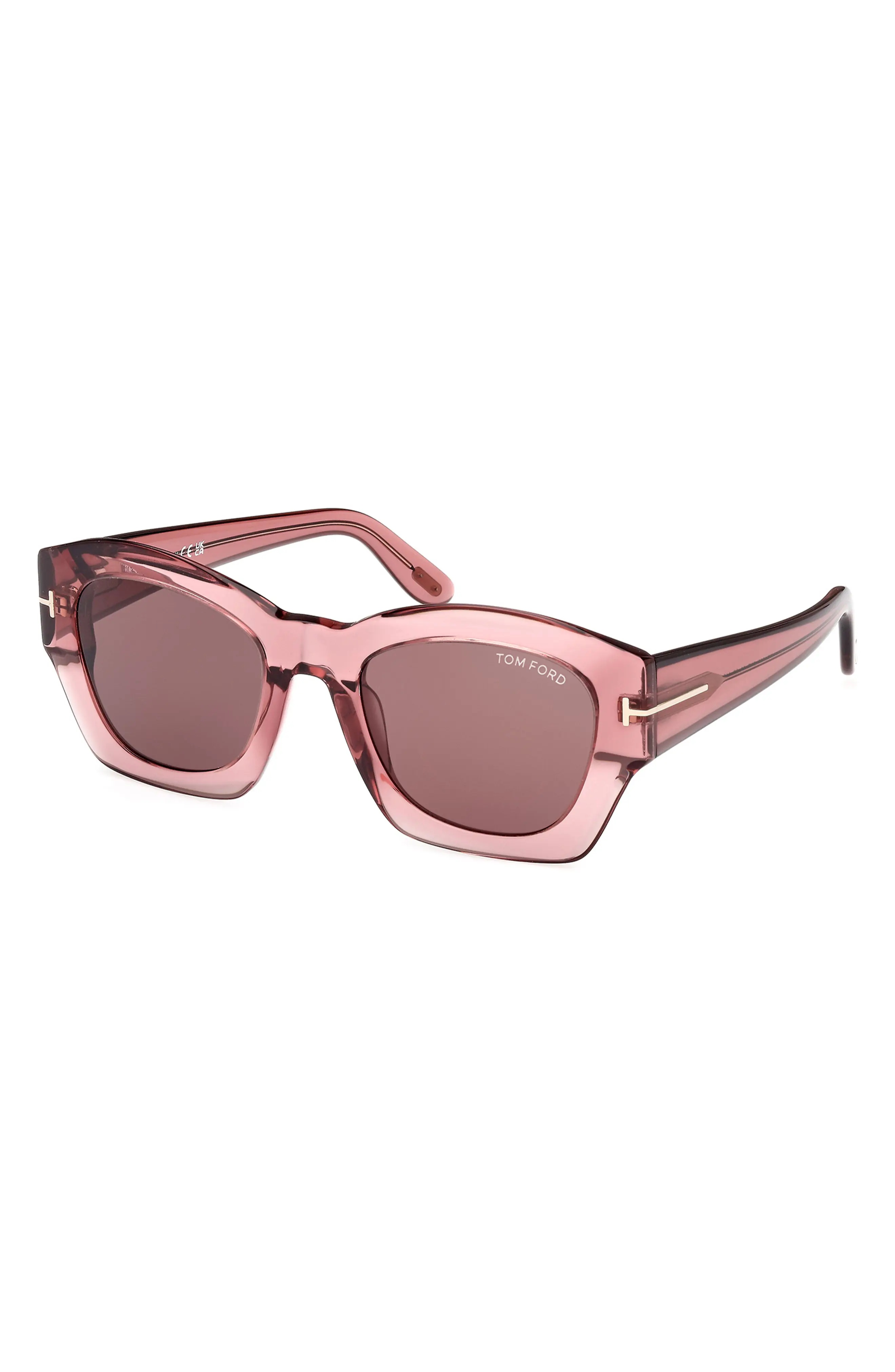 Guilliana 52mm Geometric Sunglasses in Shiny Pink /Brown - 2