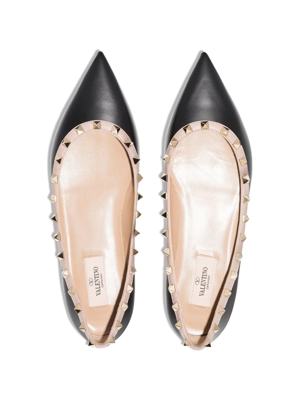 Rockstud pointed-toe ballerina shoes - 4