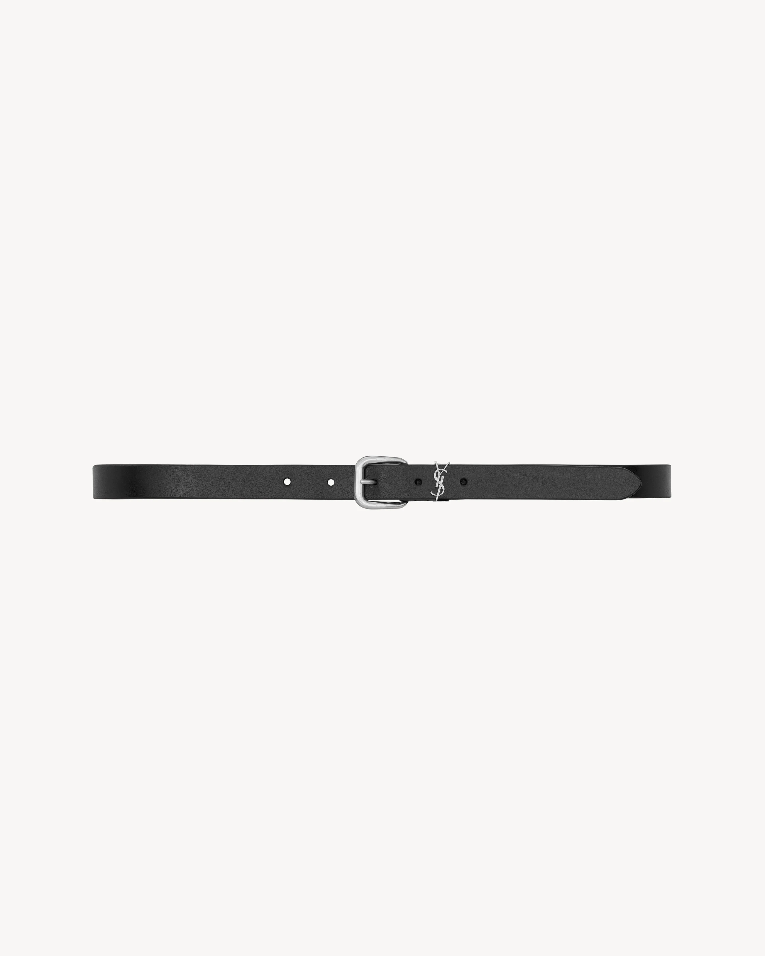 CASSANDRE RECTANGULAR BUCKLE BELT IN LEATHER - 1