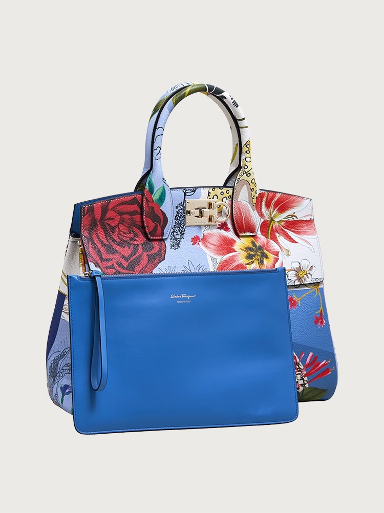 FERRAGAMO STUDIO BAG FOULARD PRINT (M) - 6