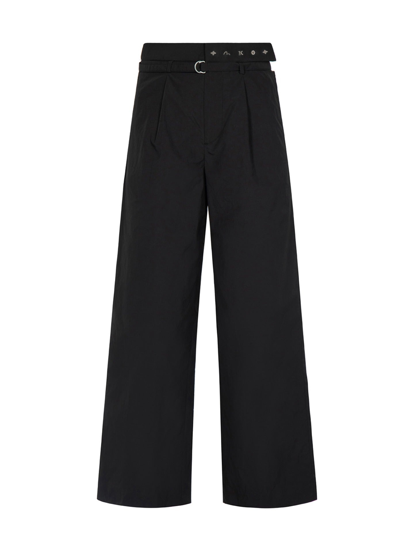 Cut-out Waist Straight-fit Pants - 12