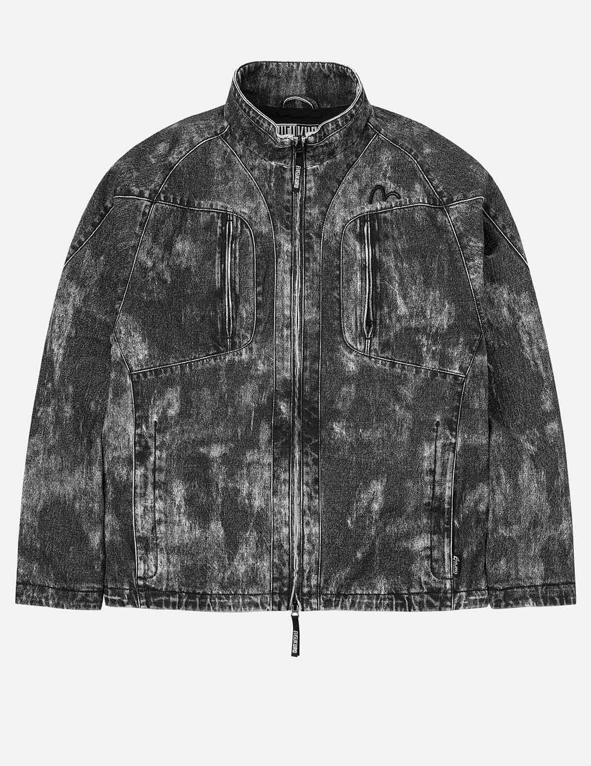 Hand Painted Allover Print Regular Fit Jacket - 3