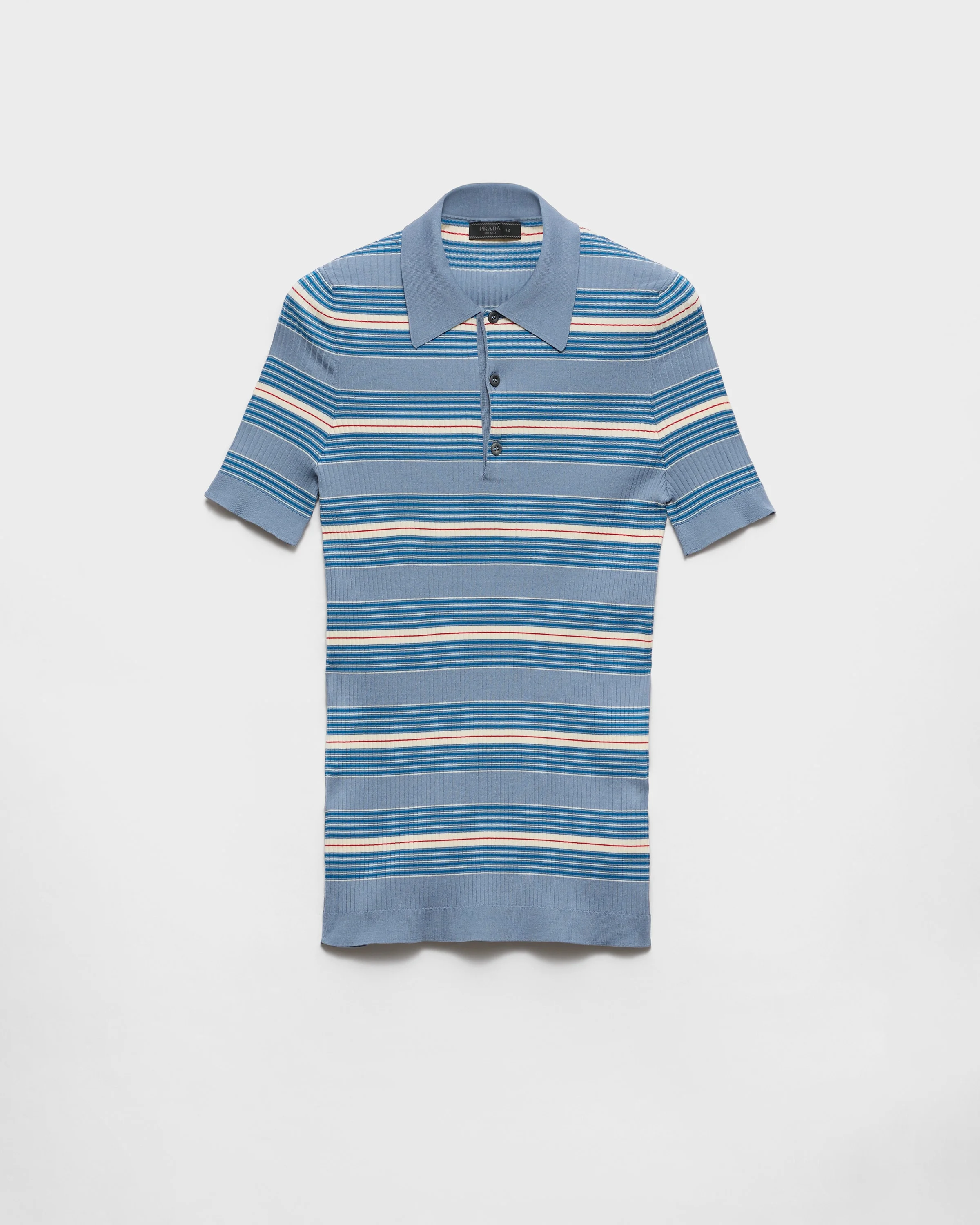 Striped cotton polo shirt - 1