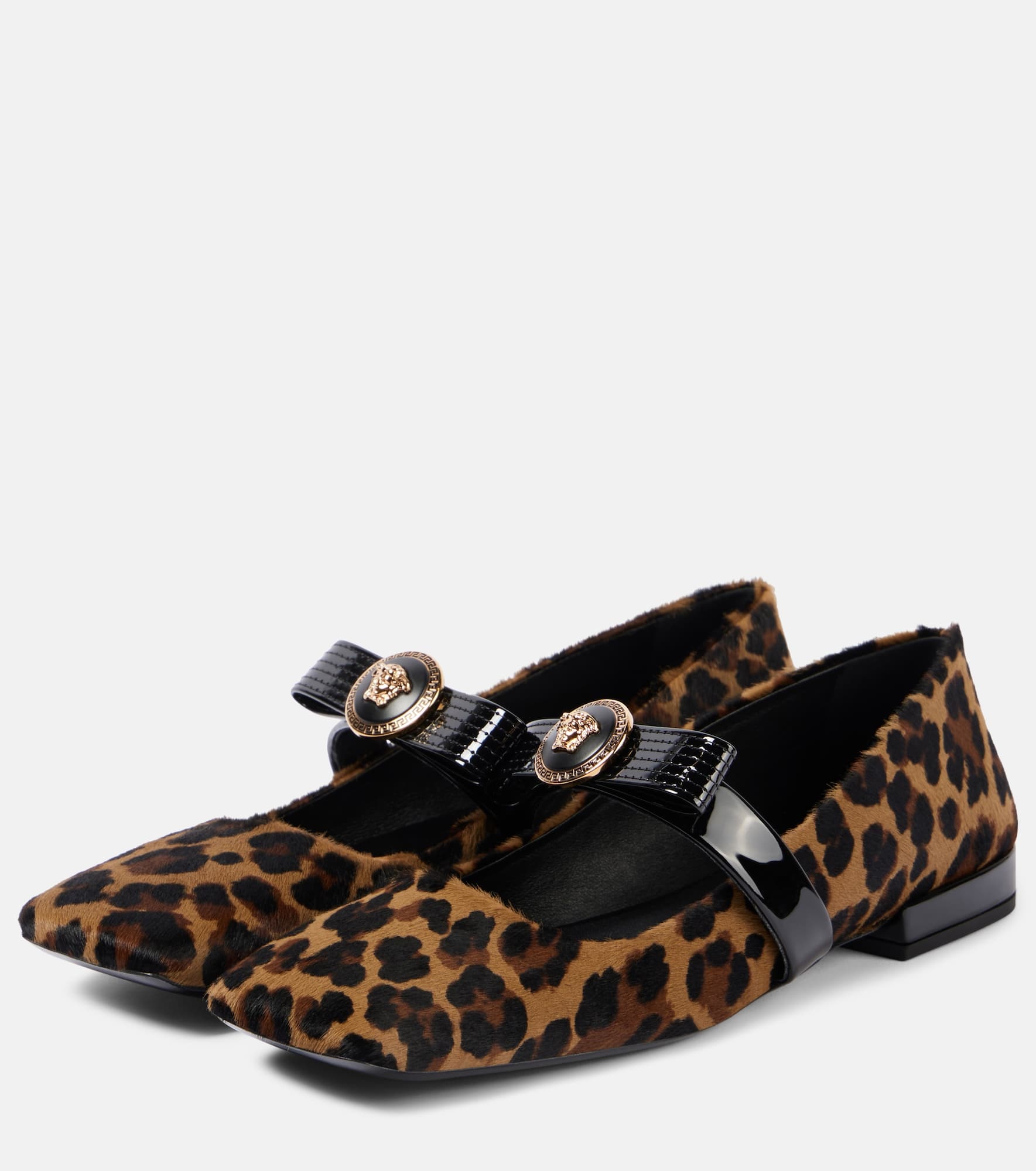 Gianni Ribbon calf hair Mary Jane flats - 4