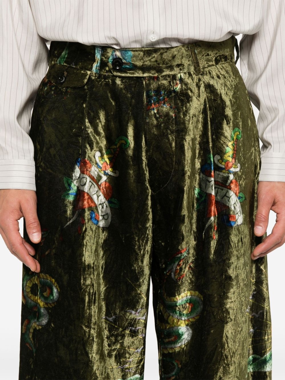 graphic-print trousers - 5