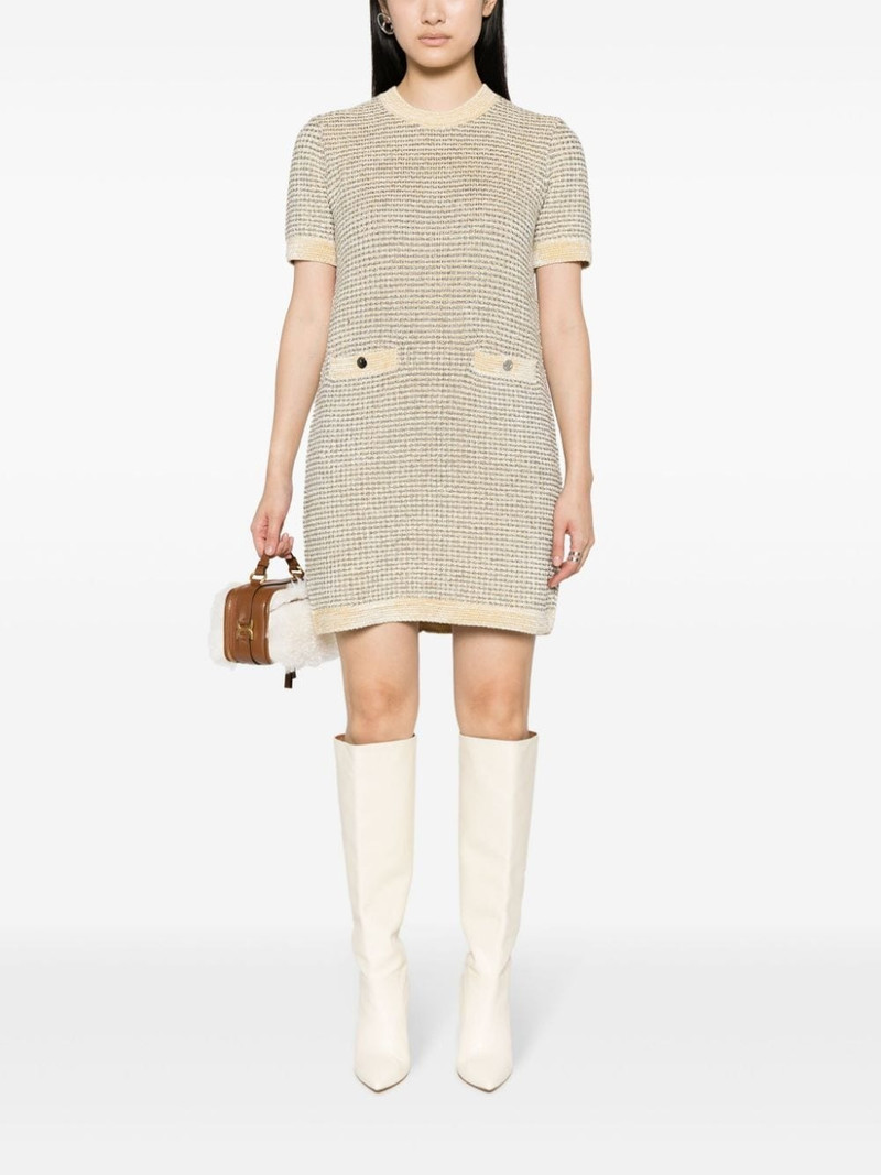 TORY BURCH velvet striped midi dress outlook