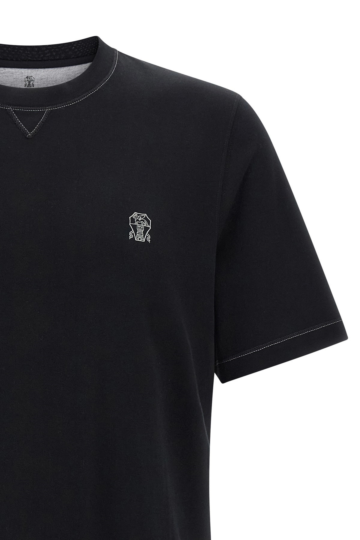 Logo embroidery t-shirt - 4
