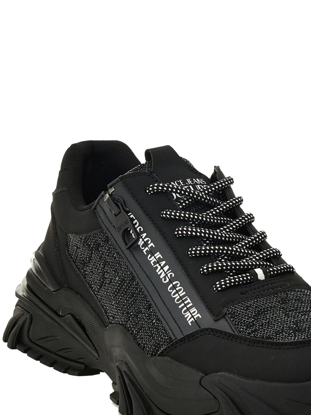 zip-detail textured sneakers - 3