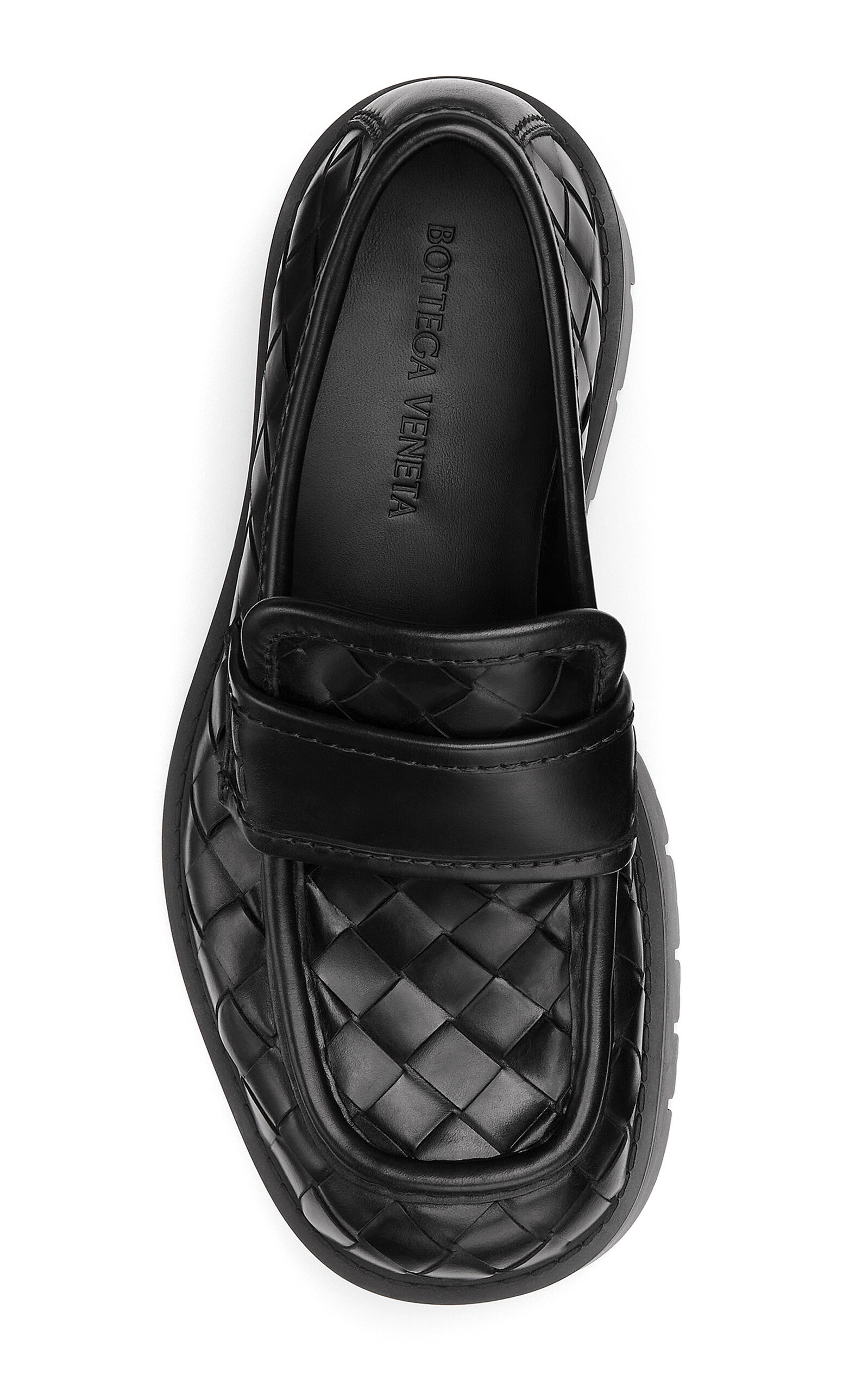 Haddock Intrecciato Leather Loafers black - 4