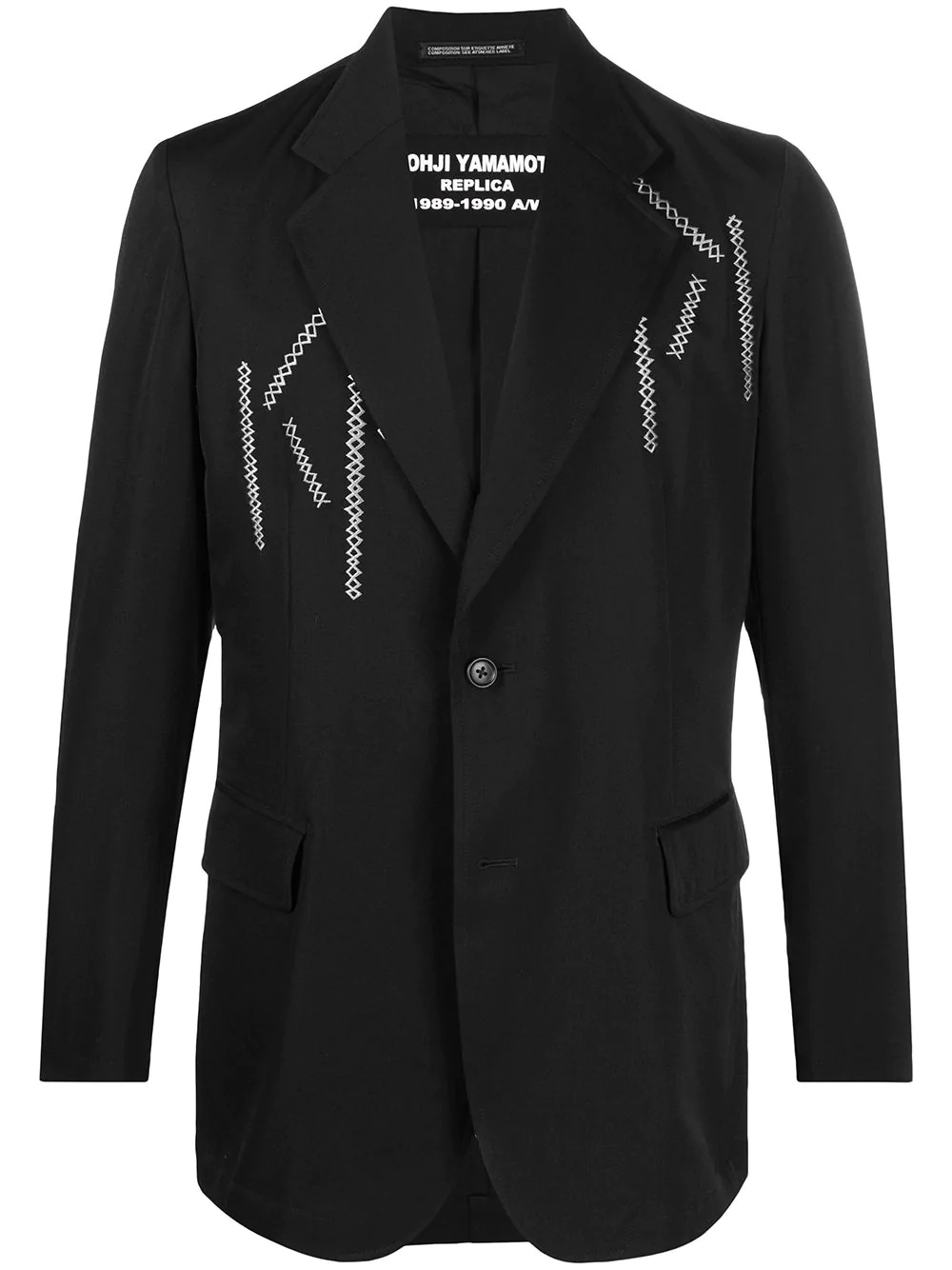 embroidered blazer jacket - 1