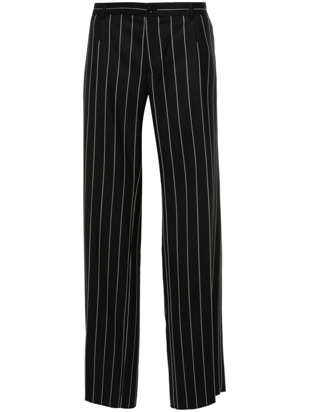 pinstripe wool trousers - 1