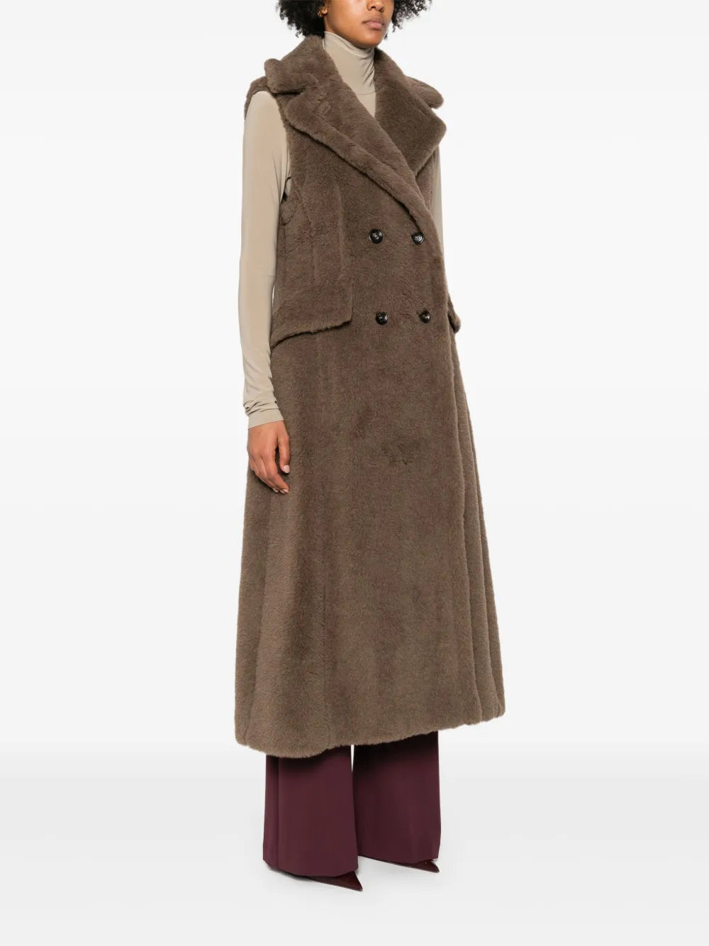 Max Mara Boario Double-breasted Sleeveless Coat - 4