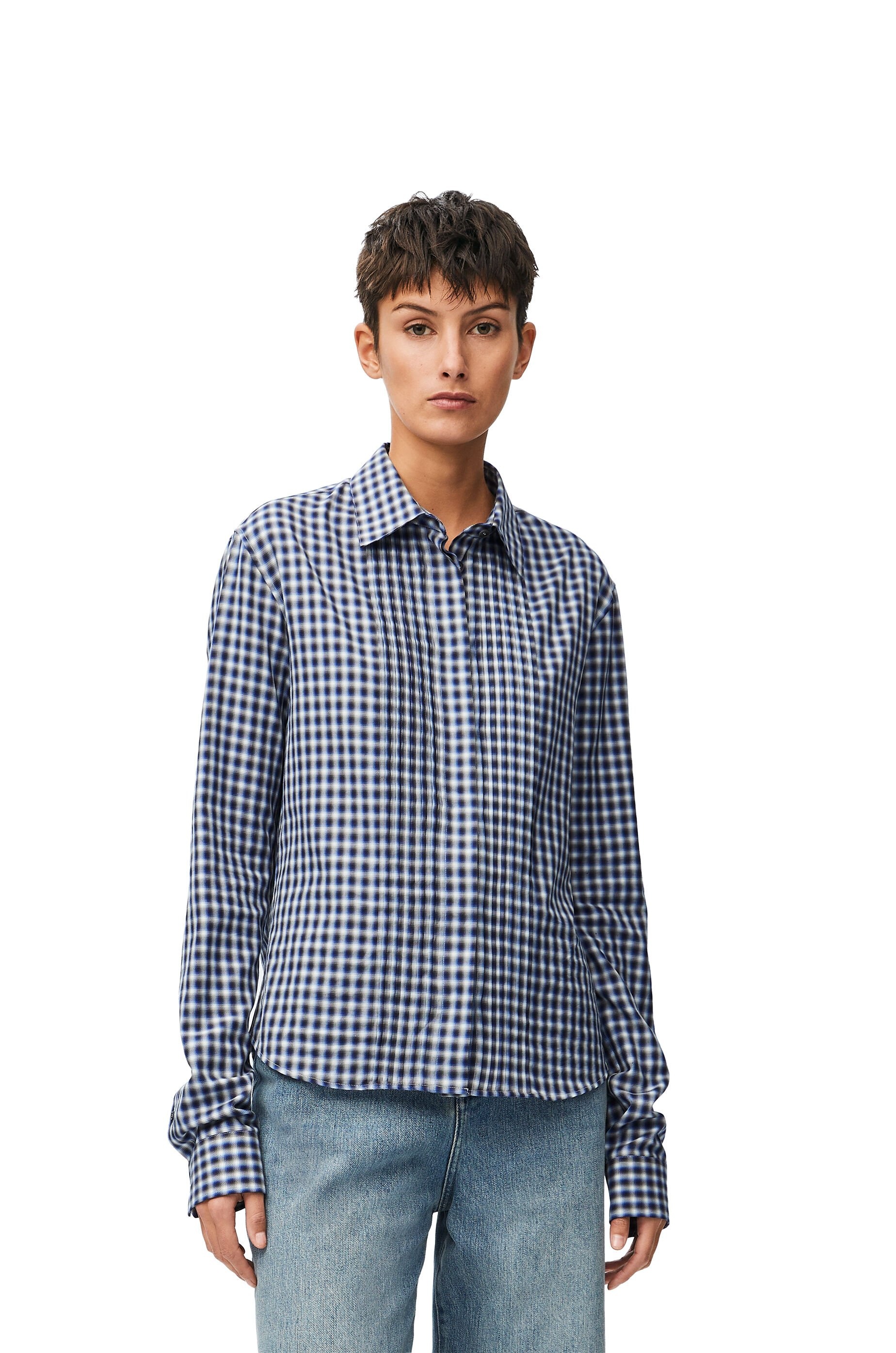 Pleated shirt in cotton - 3