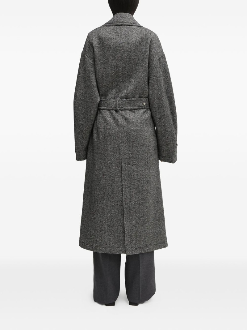 belted herringbone coat 4