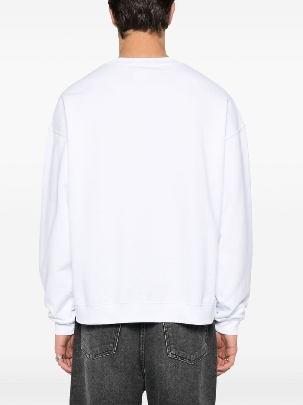 logo-print cotton sweatshirt - 4