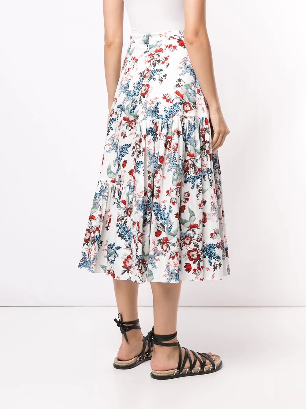 floral-print midi skirt - 4