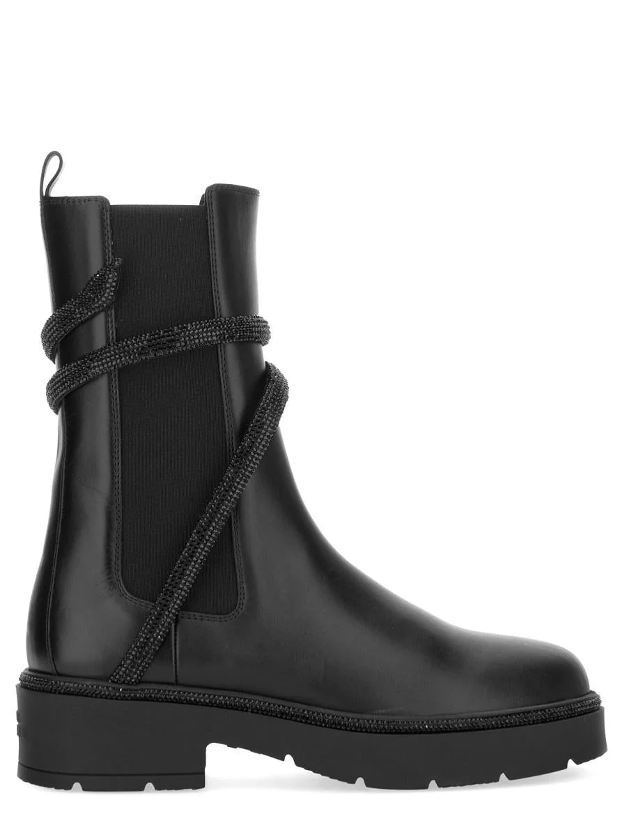 René Caovilla "Biker Cleo Combat" Boot - 1