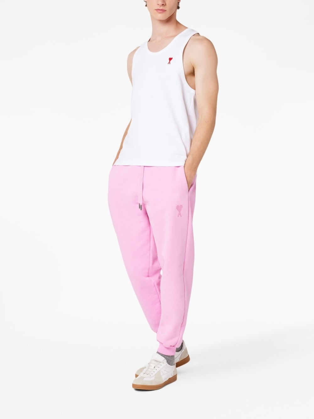 embroidered-logo cotton track pants - 2