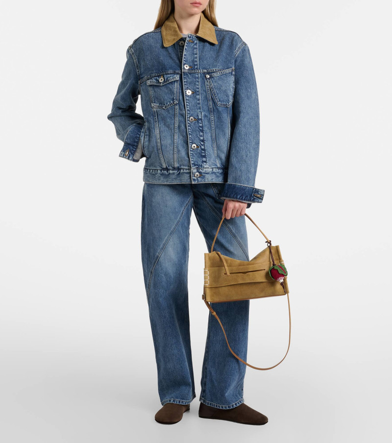 JW Anderson Embroidered high-rise straight jeans outlook