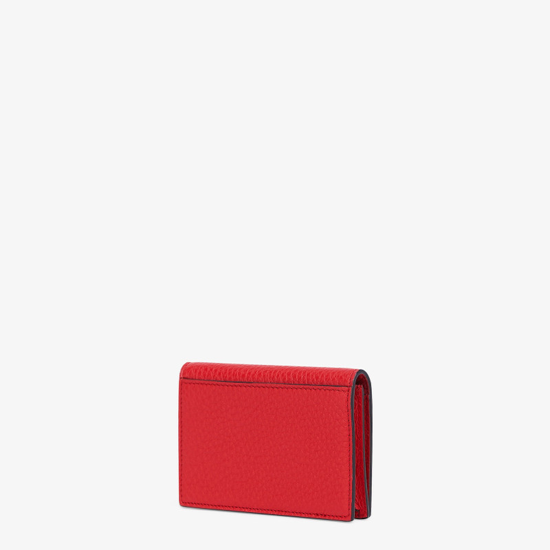 Red leather card holder 2