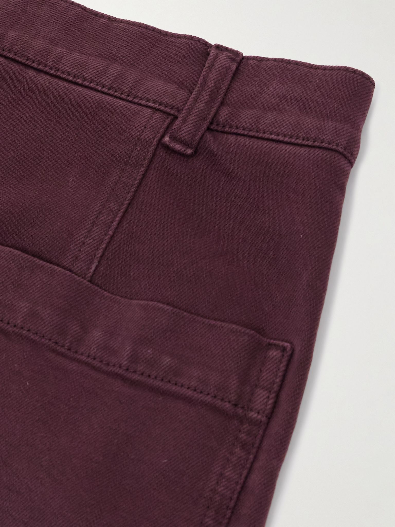 Organic wide-leg jeans Burgundy - 6