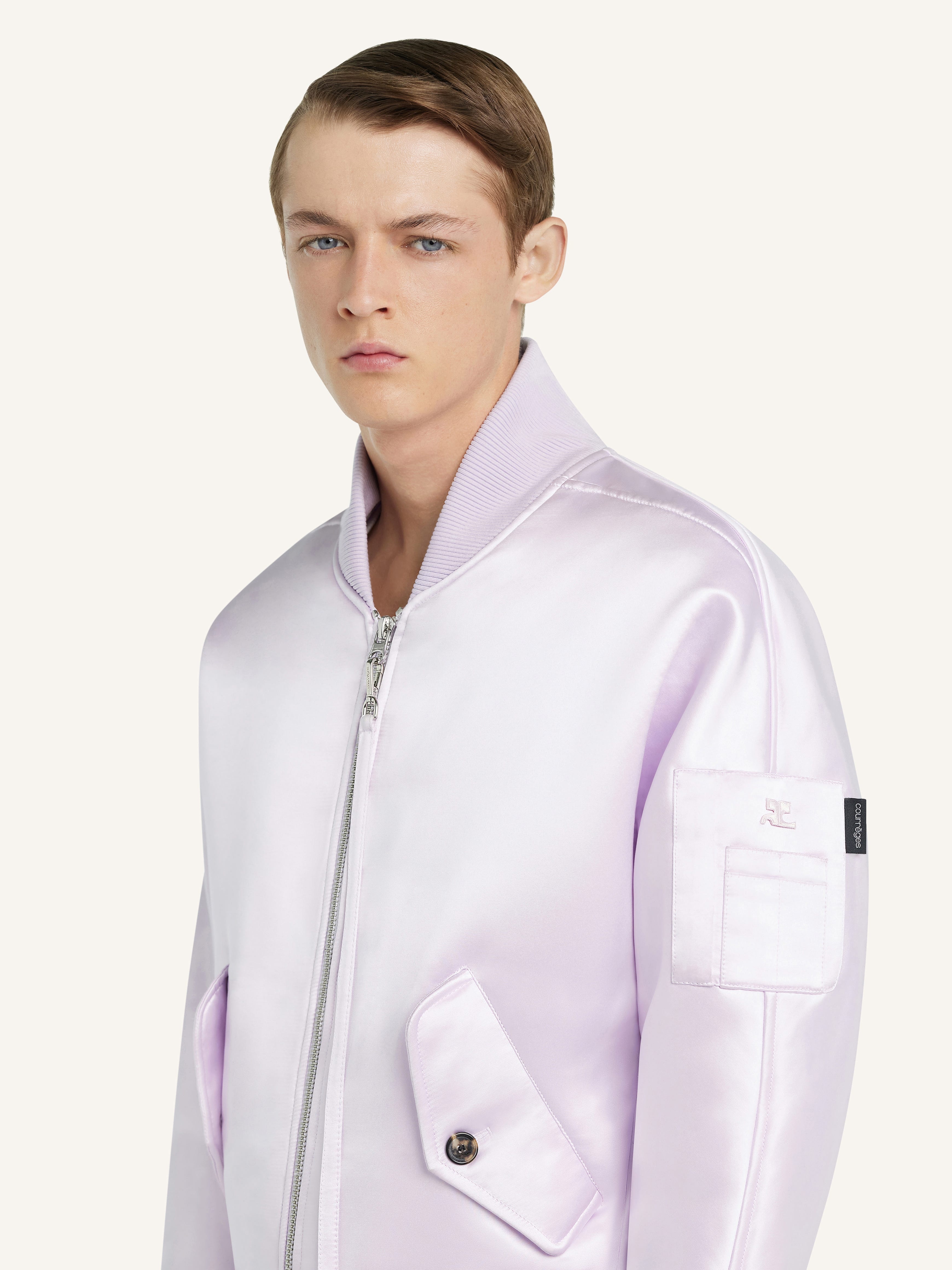 ブルゾン Courreges SS25 Scuba bomber jacket (125CBL265PL0177 9999) CROPPED SCUBA BOMBER JACKET - courrèges