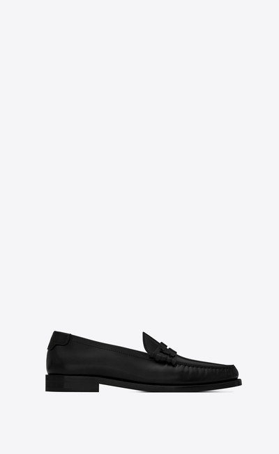 SAINT LAURENT le loafer monogram penny slippers in smooth leather outlook