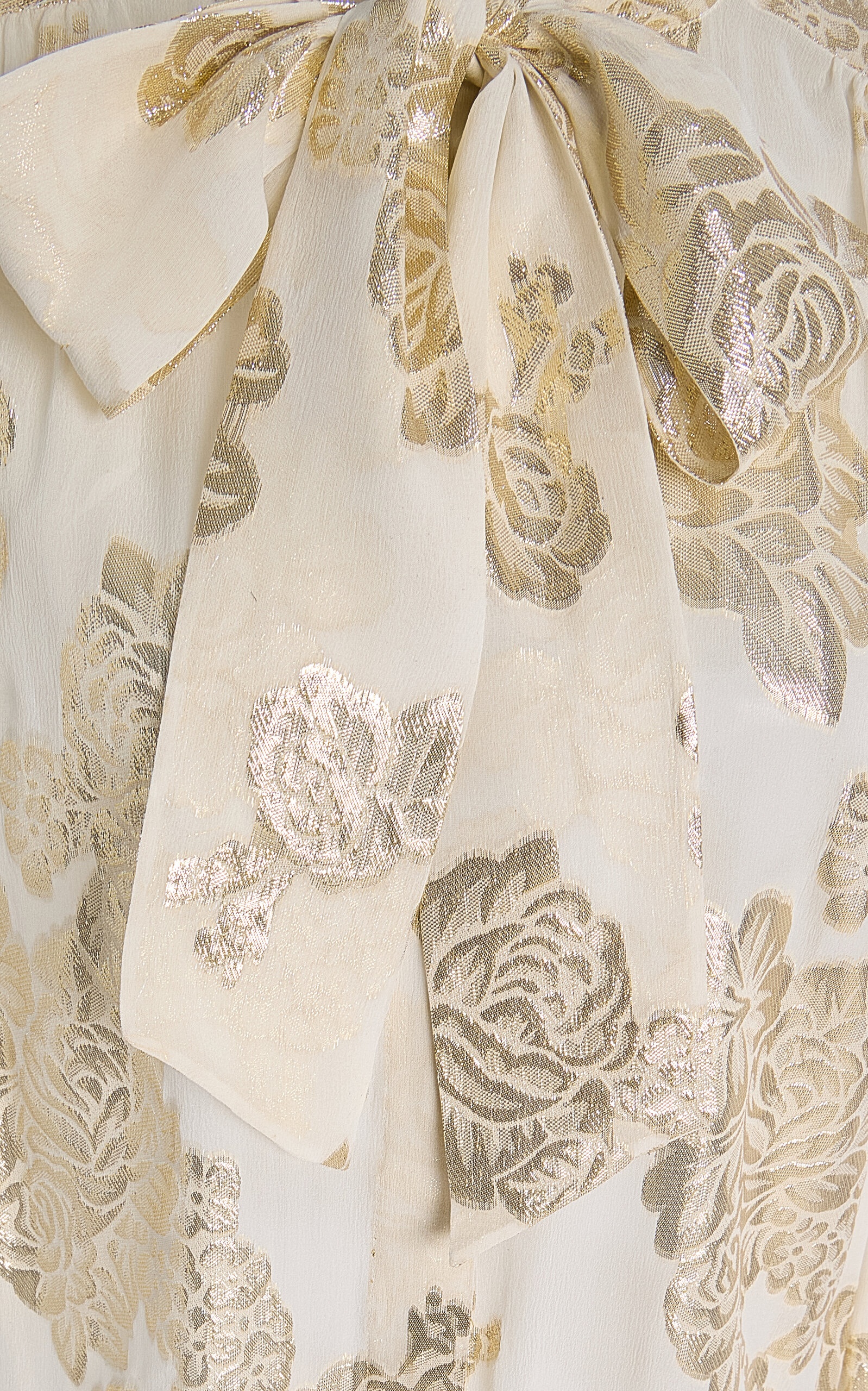 Metallic Silk Jacquard Top white - 5