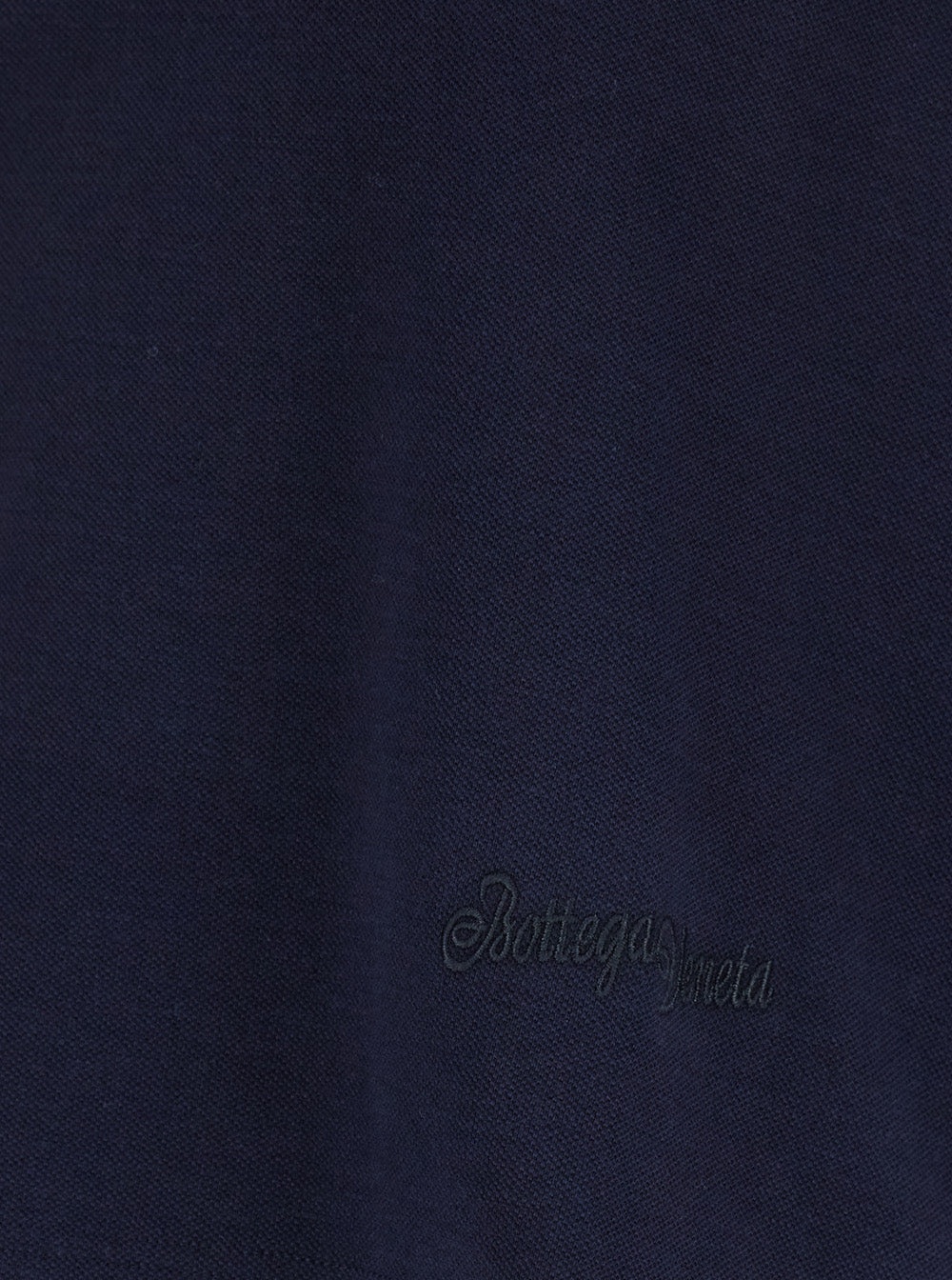 Bottega Veneta Women Blue Cropped Polo Shirt With Embroidered Logo In Cotton Piquet Woman - 3