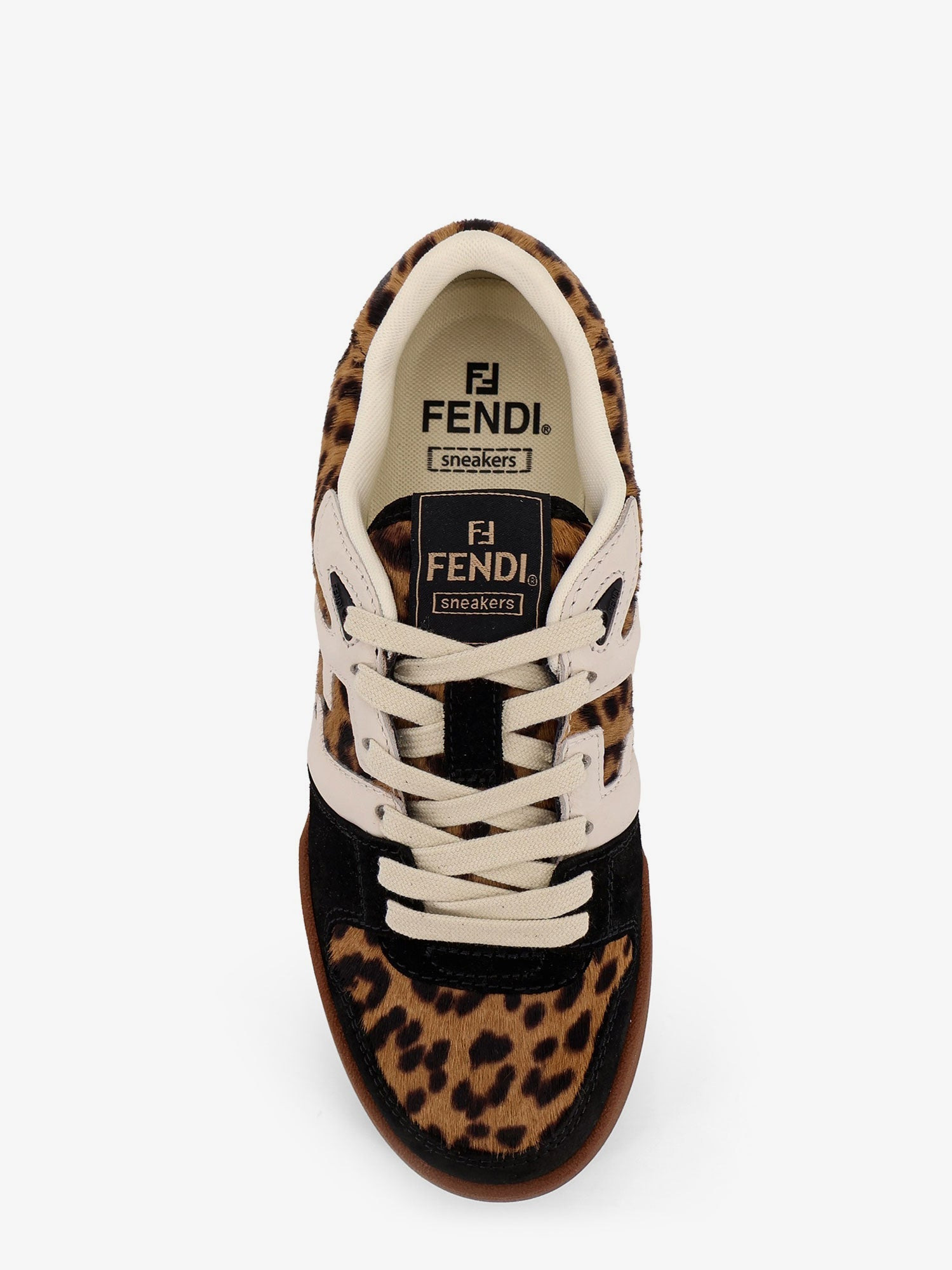 Fendi Fendi Match Suede And Pony Skin Low-Top Sneakers - 5
