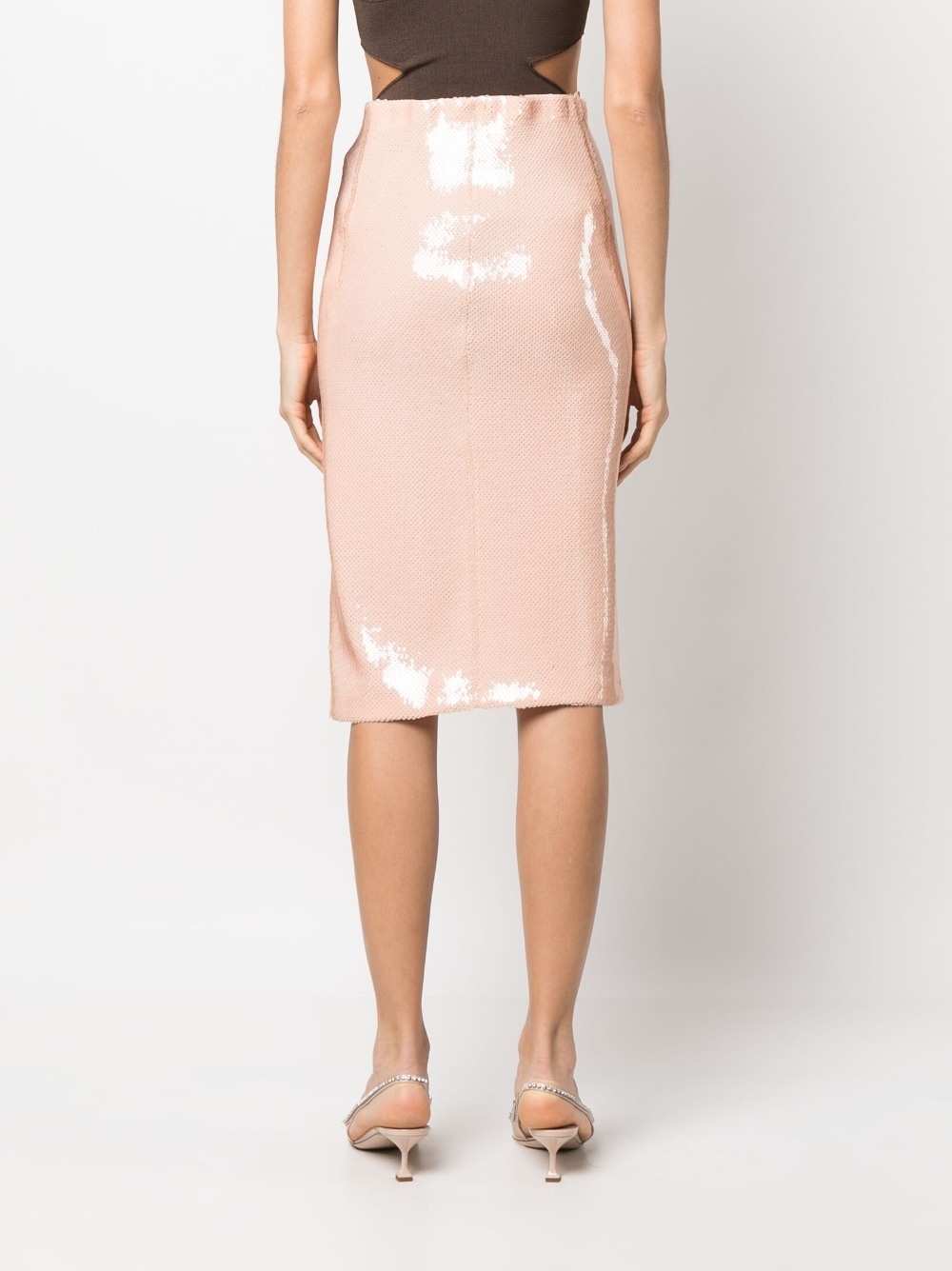 sequin-design midi skirt - 4