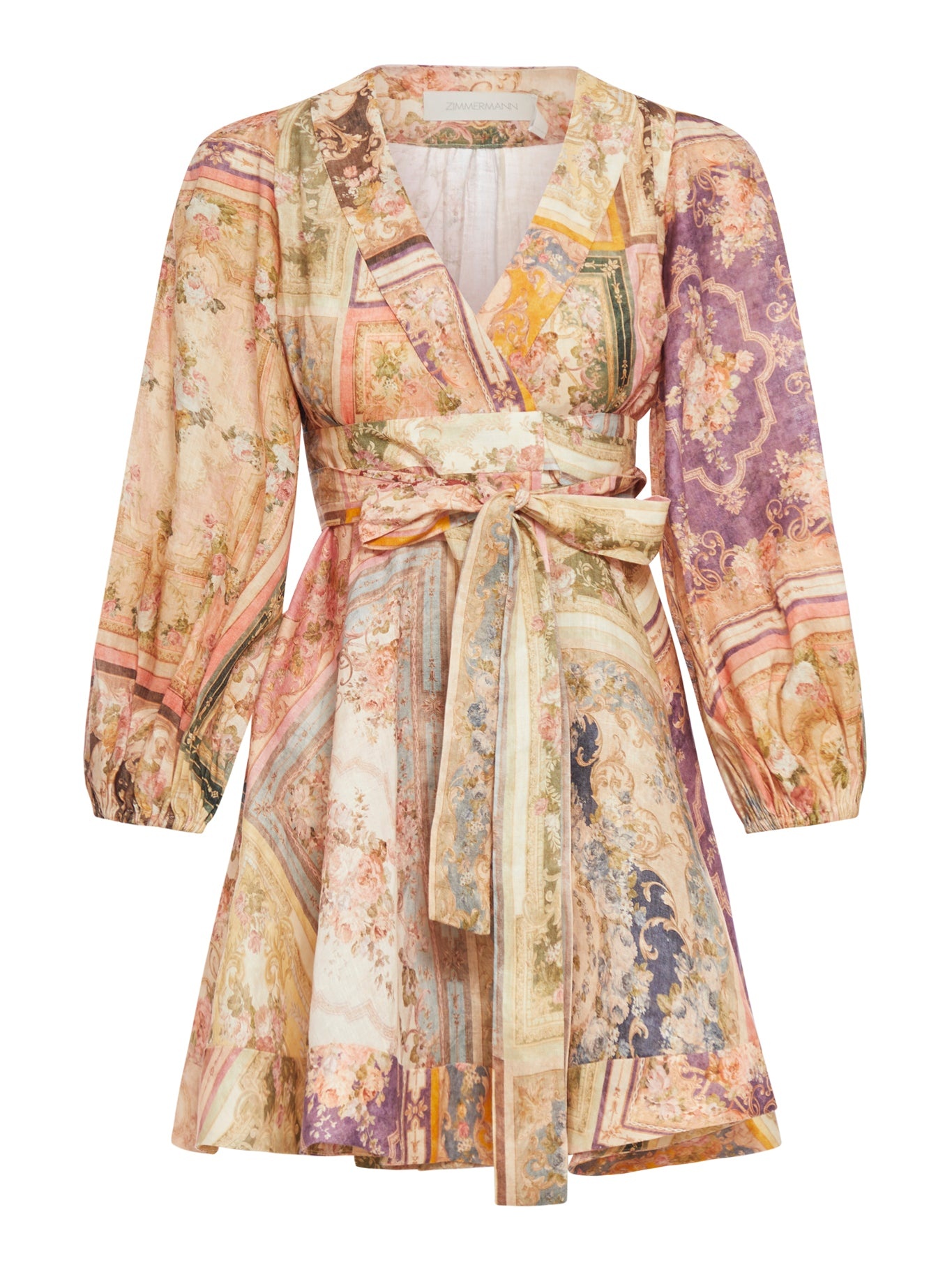関税・送料込み!【国内発送】ZIMMERMANN Wrap Mini ワンピース Zimmermann AUGUST WRAP MINI DRESS | suitnegozi | REVERSIBLE