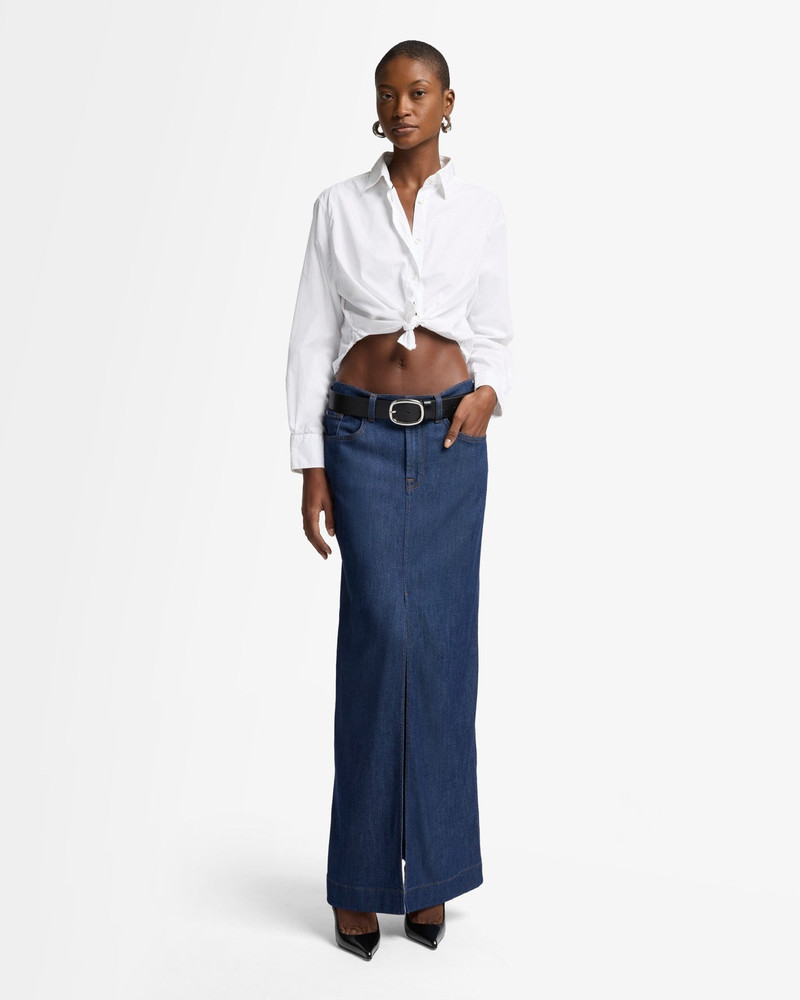 7 For All Mankind Weightless Front Slit Maxi Skirt in Halona outlook