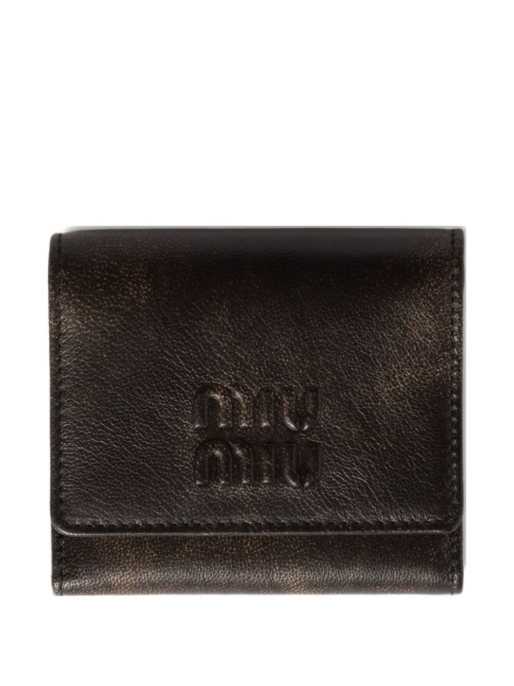 small logo-embossed leather wallet - 1