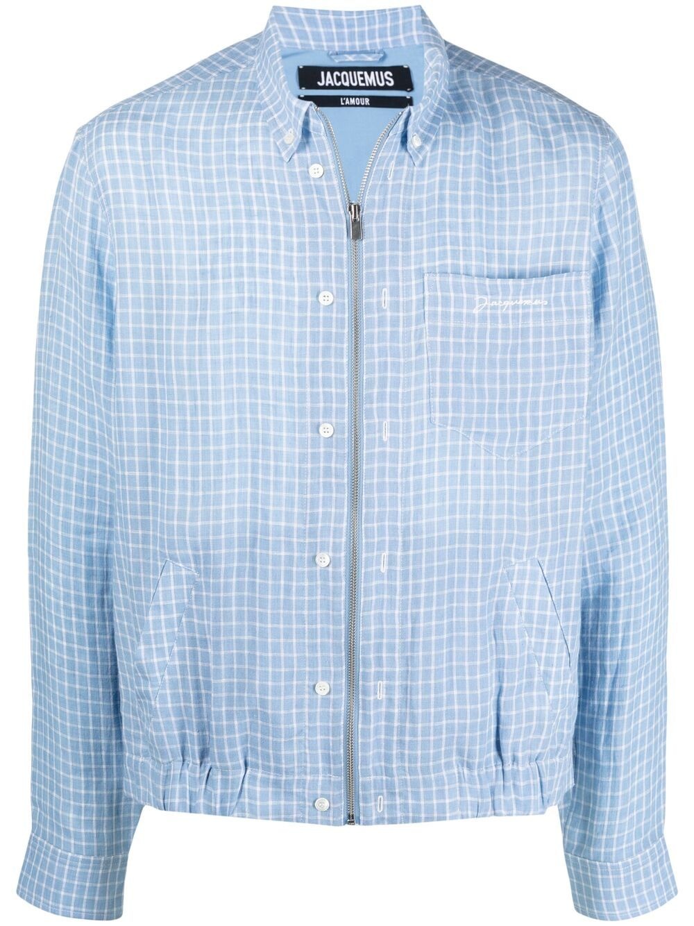 Le Blouson grid-print shirt - 1