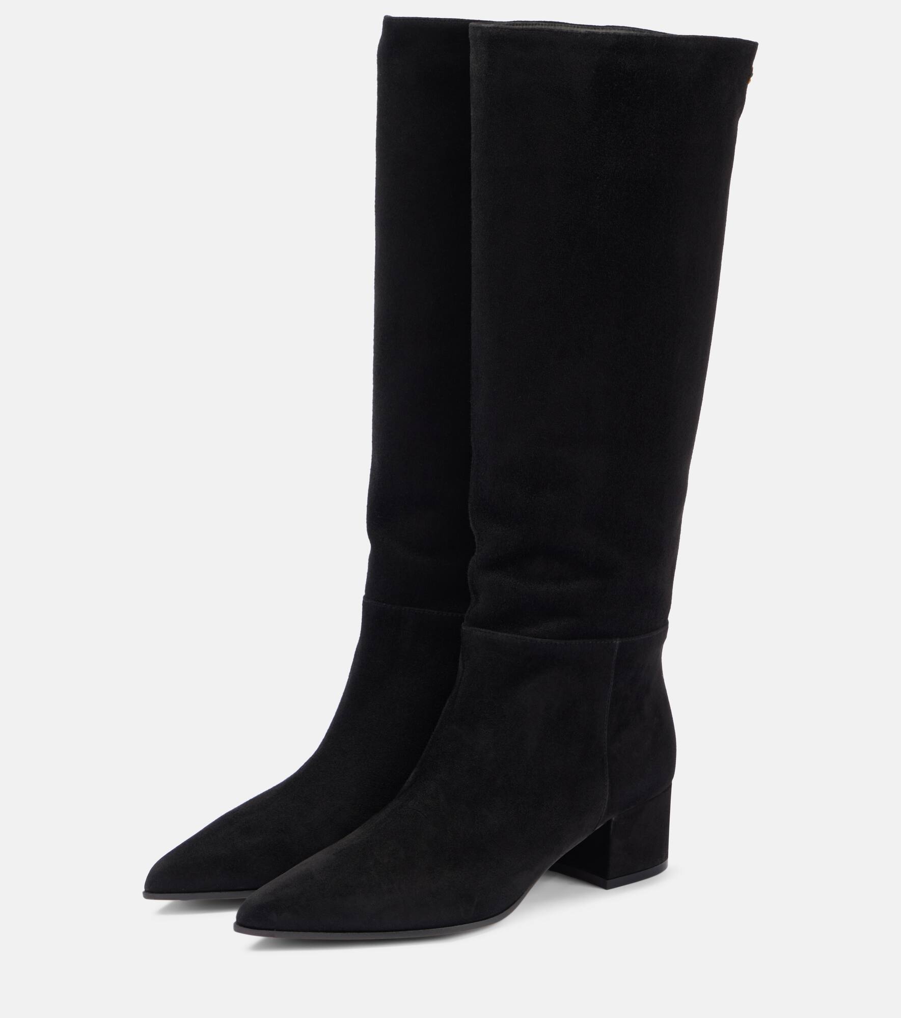 Suede knee-high boots - 5